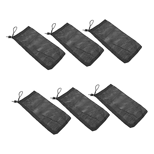 Sosoport 6個 水槽フィルター 水槽用フィルターバッグ 水槽ネット 水族館フィルターメディア 水槽底クリーナー 大型フィルターバッグ 水槽用フィルターポーチ 材料袋 ポリエステル Black