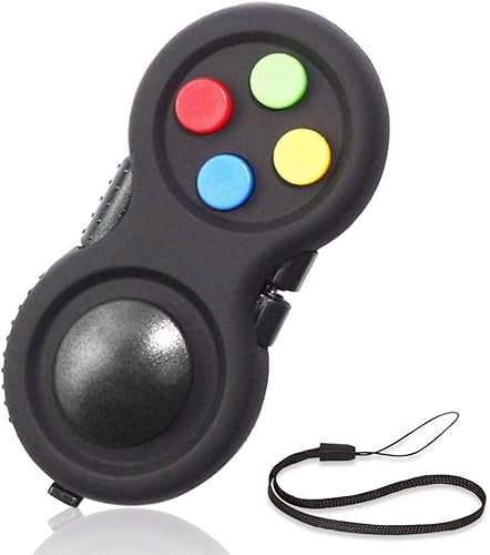 Mini Fidget Pad Botones Controladores Juguetes para Niños Adultos con Ansiedad y Autismo negro y Mix
