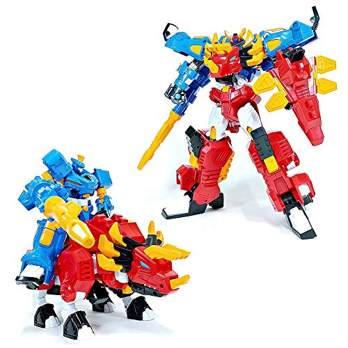 TheJD, Mini Force Super Dino Power - Transformation Rider Mode to Armored Robot Mode Dino Robot & Mini Force Figure (Force Triga)
