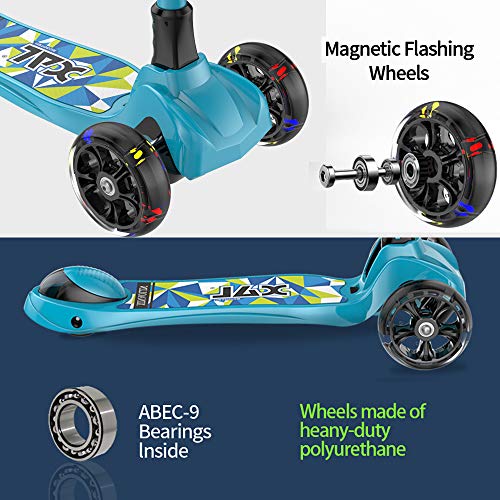 New Olym Kick Scooter for Kids 3 Wheel Toddler Scooter for Boys Girls Folding Mini Scooter with Safety Brake for Children Ages 3-12 Years