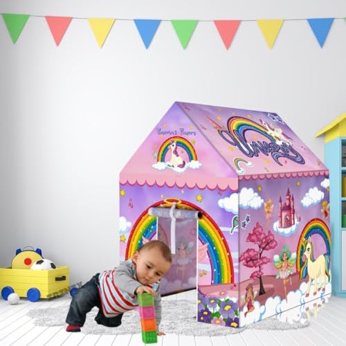 Image of Colorfull and Light Weight Children Play Tent House for 3 to 10 Years Old Kids Girls and Boys Light Weight and Foldable Children Toys,Indoor and Outdoor Kid Tent Houses