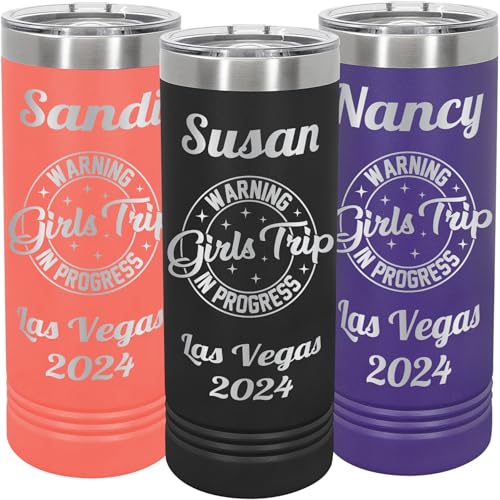 OEZZO Customized Girls Trip Tumbler, Tumblr with Lid and Straw,