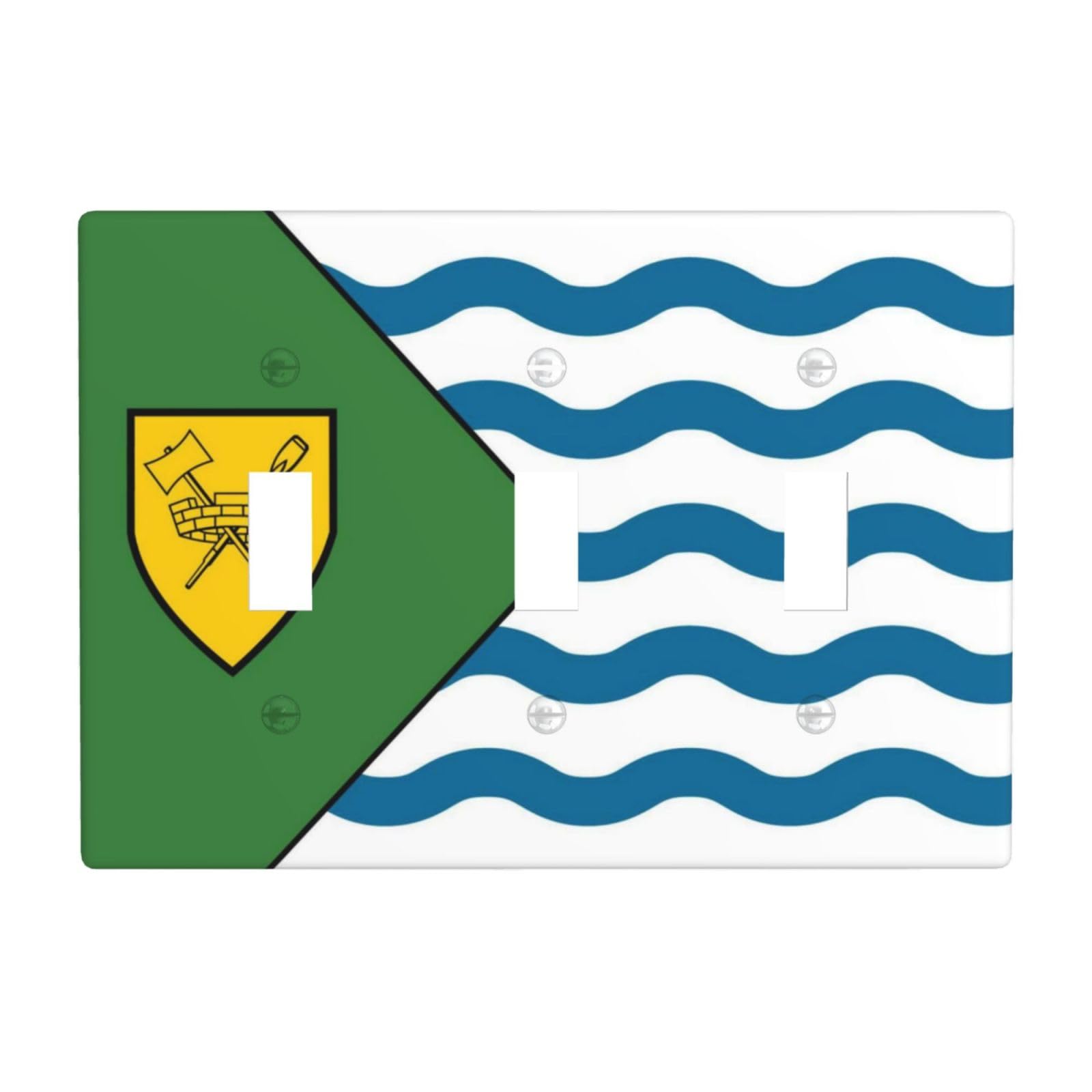 Vancouver Flag 3 Gang Switch Plate Cover-Unbreakable Polycarbonate Wall Plate, Heat Resistant Toggle Switch Decor for Home
