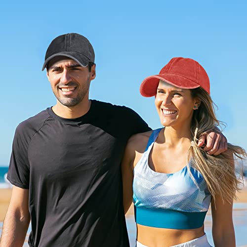 Image of Baseball Cap Unisex Vintage Washed Distressed Cap,Retro Adjustable Dad Hats,Baseball Hat for Men Women