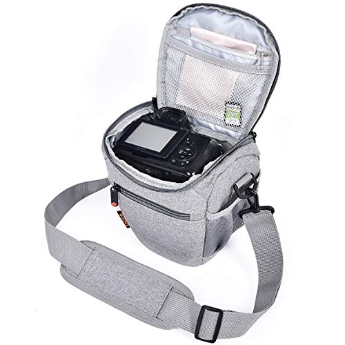 Fosoto Compact Dslr Camera Bag Shoulder Crossbody Case Compatible For Canon Eos Rebel T6 T7 T8I T100 Sl3 Xti 4000D 2000D Nikon D5600 D3400 D3500 Pentax K-70 Olympus E-M10 With Waterproof Rain Cover #TOP2