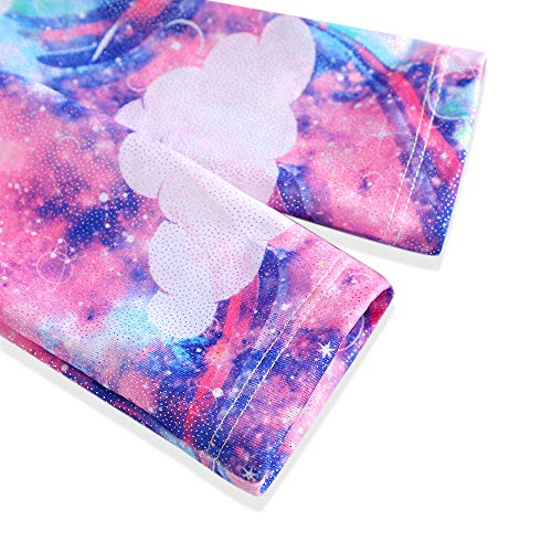 HOZIY Gymnastics Leotards for Girls Unicorn Pink Purple Sparkly Dancewear Activewear Quick Dry
