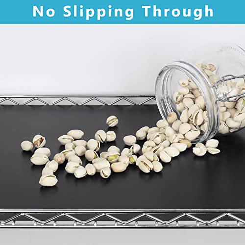 Hootown 5 Sheets Wire Shelf Liners Fit Wire Shelving Size 36 Inch X 14 Inch, Black Frosted Hard Plastic Protector Mats For Metal Stainless Steel Garage, Cabinets, Kitchen Shelves, Shoe Rack #TOP4