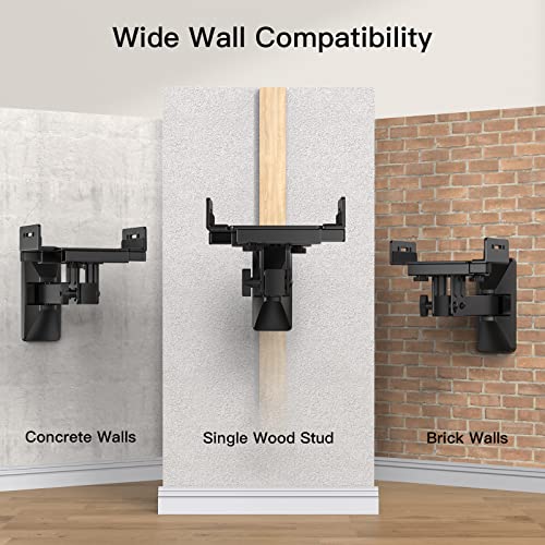 Pipishell Speaker Wall Mounts, Dual Side Clamping Bookshelf Speaker Mounting Bracket, Speaker Mounts For Surround Sound, Bookshelf Speakers Up To 50 Lbs, 1 Pair #TOP6