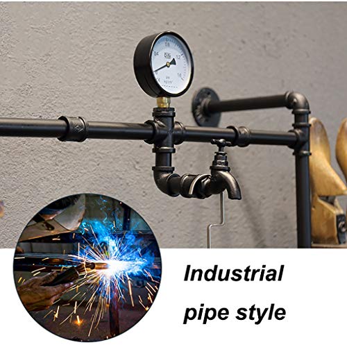 CUTPOIY Iron Pipe Wall-Mounted Wood Floating Shelf 2 Tiers Shelf with Clothes Rod Wall Clothes Rack,Industrial Style Clothing Display Rack (215×30×40cm) steampunk buy now online CUTPOIY Iron Pipe Wall-Mounted Wood Floating Shelf 2 Tiers Shelf with Clothes Rod Wall Clothes Rack,Industrial Style Clothing Display Rack (215×30×40cm) steampunk buy now online