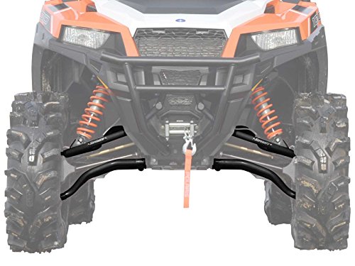 SuperATV Heavy Duty Arched 1.5" Offset A-Arms for 2017+ Polaris General 1000 / General 1000 4 | A-Arm color is Black