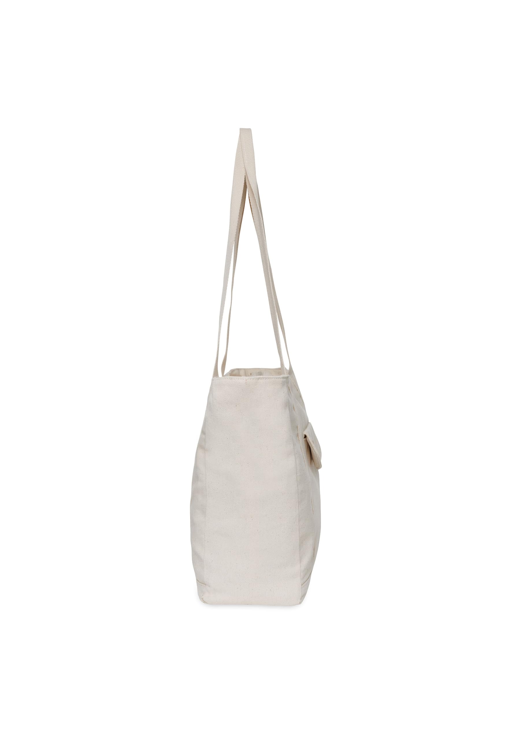 Jollein Borsa shopper per pannolini – Twill, Natural – Cotone – Borsa per passeggino – Borsa multifunzione – Beige chiaro