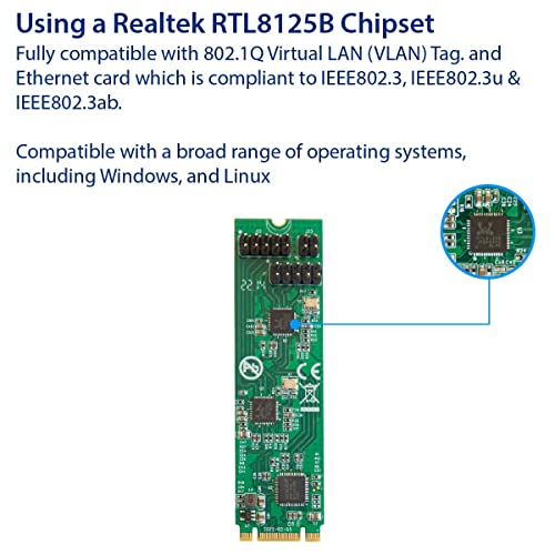 Image of Dual 2.5 Gigabit M.2 M+B Key Ethernet Network Expansion Card