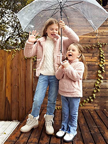 Arshiner Girls Winter Coats Sherpa Warm Soft Fleece Jacket Pastel Pink 6 Year #TOP3