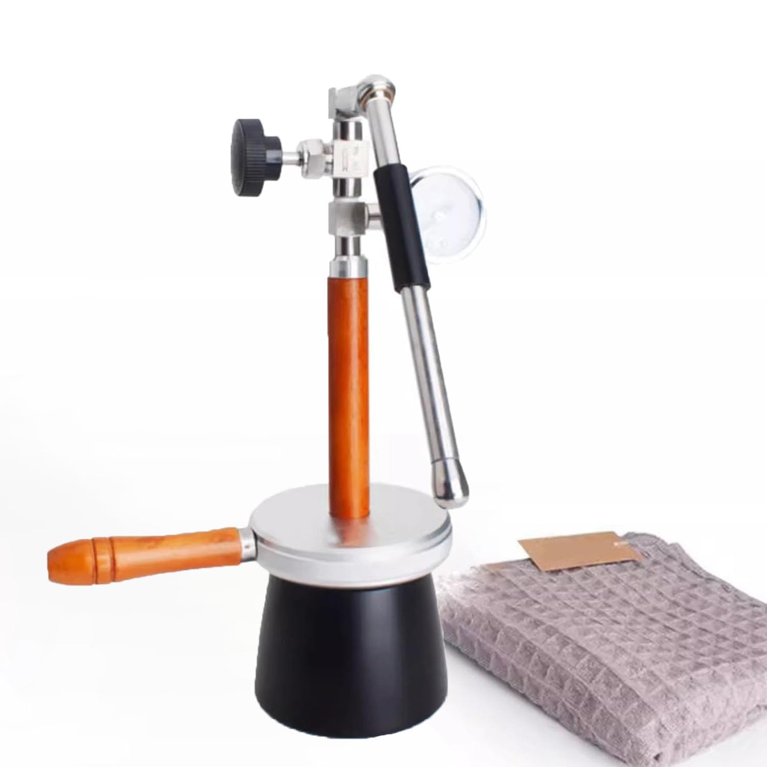 Espumador de leche, vaporizador comercial con boquilla de 3 orificios y manómetro, perfecto para picnics y campamentos al aire libre.