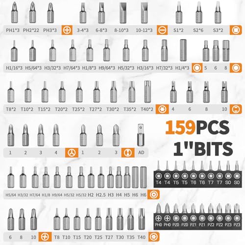 Enertwist ETDBA22V8 228 Pcs Screwdriver Bit Set thumb #2