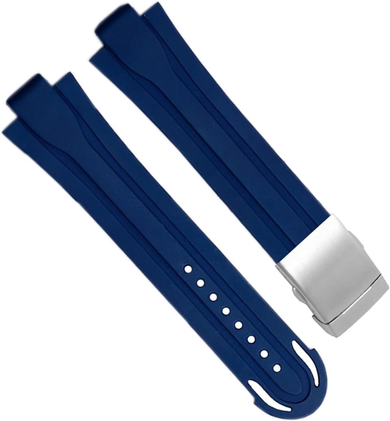 Lug End Rubber Waterproof For Oris Wristband Watch Band With Stainless Steel Folding Buckle