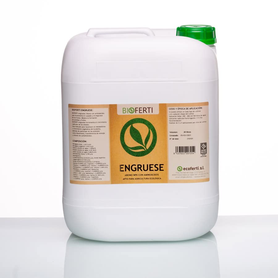 ENGRUESE. BIOESTIMULANTE DE ENGORDE DE FRUTOS. APTO PARA AGRICULTURA ECOLÓGICA (20 Litros)
