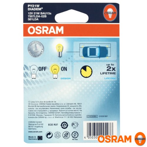 Lâmpada Automotiva Osram 7507LDA Diadem (2 peças)