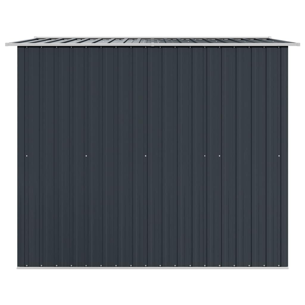 vidaXL Capanno per Attrezzi da Giardino Ventilato Ingresso a Scorrimento Robusto Casetta da Esterno Magazzino Antracite 257x205x178 cm in Acciaio