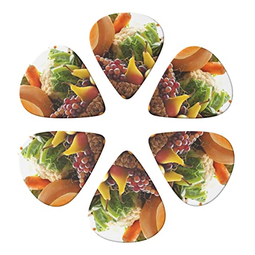 Lot de 6 médiators imprimés légumes et fruits pour guitare acoustique et électrique - Les Beatles, Paul McCartney, John Lennon, RIngo Starr, George Harrison Lot de 6 médiators imprimés légumes et fruits pour guitare acoustique et électrique – Image 5