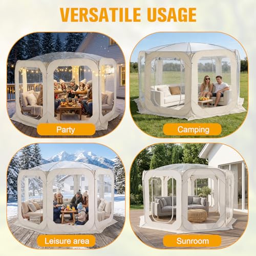 Carpa burbuja portátil para 6 personas con cubierta impermeable miniatura 6