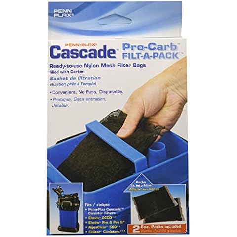 PENN-PLAX Cascade Pro-C Aquarium Canister Filter Media Bags – 8 Oz – 2-Pack Cover