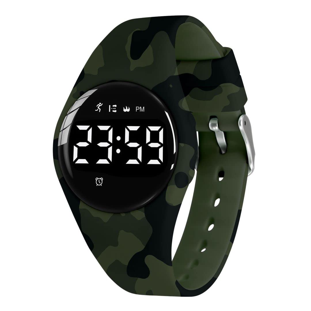 aswan watch Reloj Digital para niñas y niños con Podómetro,Distancia y Calorías sin APPs ni Móvil,cronómetro, Calendario, Despertador y luz-Reloj Infantil Deportivo con Correa de Silicona