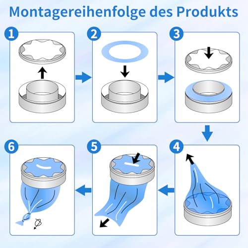 12 Stück Windeleimer Nachfüllkassetten,Nachfüllbeutel, Geruchsdichte Eingedickte, Hervorragende Abdichtung und Zähigkeit Kompatibel mit Windeleimer & Katzenstreueimer 6