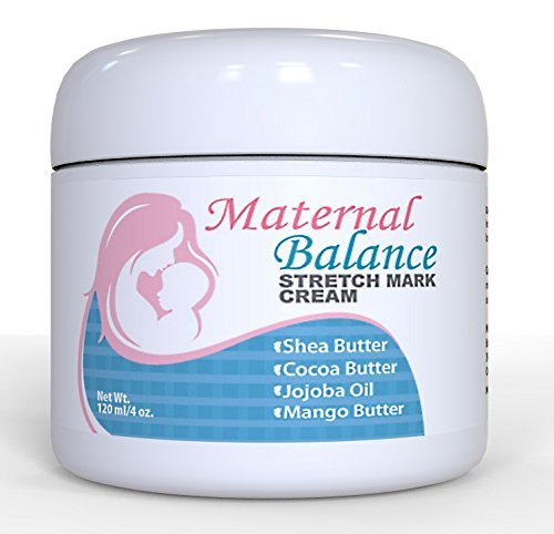 Maternal Balance Stretch Mark Cream for Pregnancy and After, C-Section Scar Treatment with Cocoa Butter and Shea Butter