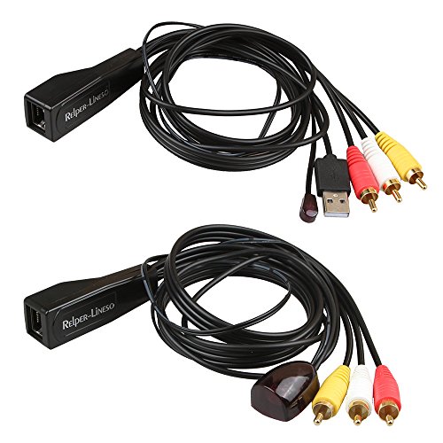 image for Relper-Lineso TV 3 RCA A/V and USB IR Remote Control Extender Kit Over