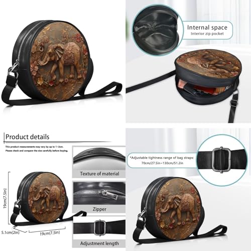 Set de Bolsa Circular para Mujer y Niñas con Billetera miniatura 3