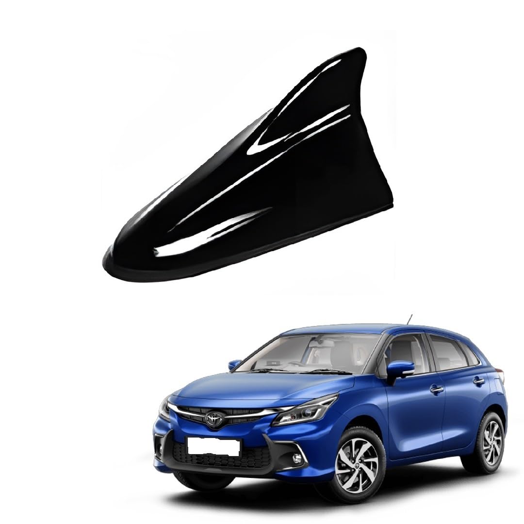 Shark Fin Antenna for Cars, AM/FM Radio Signal Base Cover with Adhesive Tape,(Black) Suitable for Toyota Glanza 2022-image-44