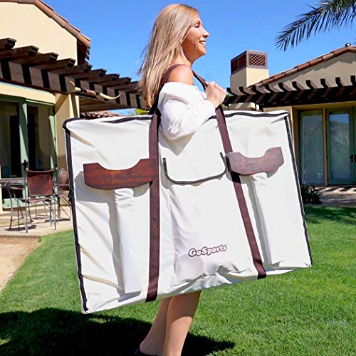 Image of GoSports 3 Foot Giant Wooden 4-in-a-Row Connect Game - Jumbo Party Size with Heavy-Duty Coins - Easy Setup and Portable Design for Indoor and Outdoor Yard Game for Adults