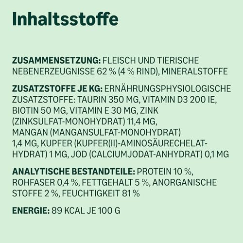 Lifelong by Amazon Katzenfutter, nass, Pastete mit Rind, 100 g, 16 Stück