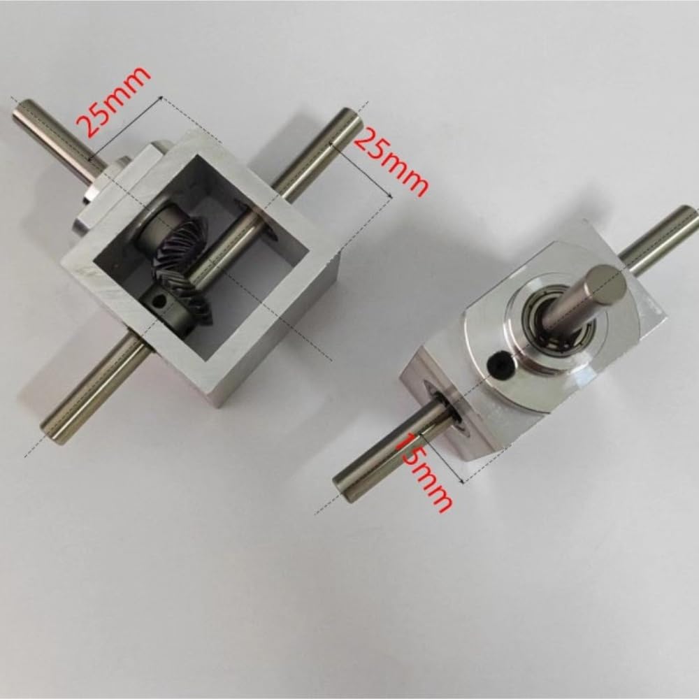 Dispositivo Conmutador tipo T, 1 módulo, 20 dientes, caja de engranajes cónicos espirales, eje de 8 mm, accionamiento en ángulo recto 1 a 1, dispositivo reductor de esquina Dirección