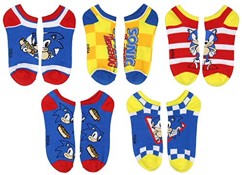 Sonic The Hedgehog Classic Video Game Character No-Show Ankle Socks 5 Pair Pack - Image 4