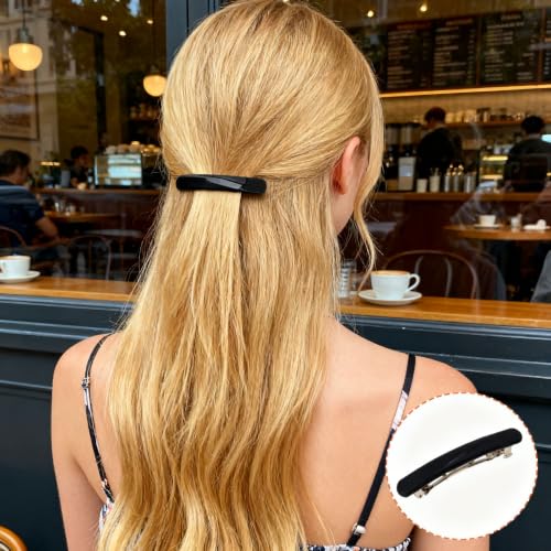Set de 12 pinzas francesas negras para cabello fino miniatura 4