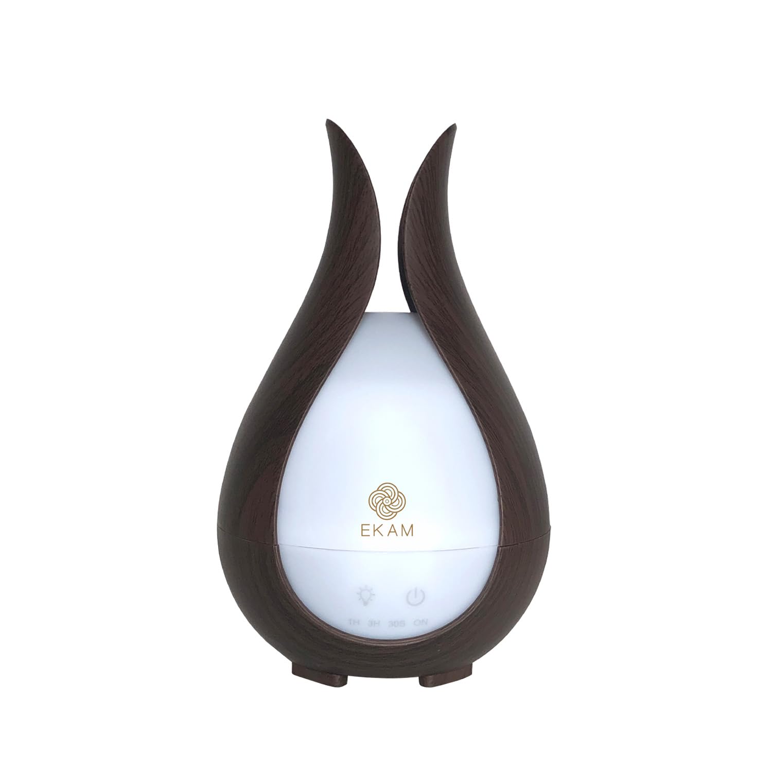 EKAM 200ml YX263-Dark Wood Aroma Diffuser & Cool Mist Humidifier| Dark Wooden| 7 LED Lights| Ideal for Bedroom, Living Room, and Office