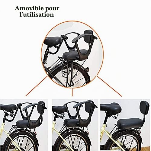 Siège de vélo réglable à montage arrière pour tout-petits avec accoudoirs, pédales et ceinture de sécurité - Protection de vélo améliorée pour la sécurité des enfants