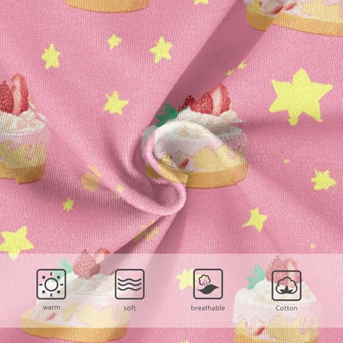 Wusikd Strawberry Girls' Underwear Cotton Cakes Pink Girls Briefs Soft Toddler Underwear 2T3