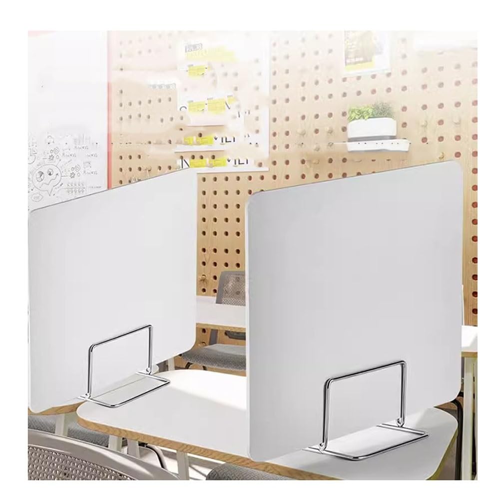 THKSGIV Portable Desk Divider2 Pack PVC FreeStanding Office Partitions 60 x 40 cm Classroom & Student Workspace Panels Enhance Focus Minimize Distractions.