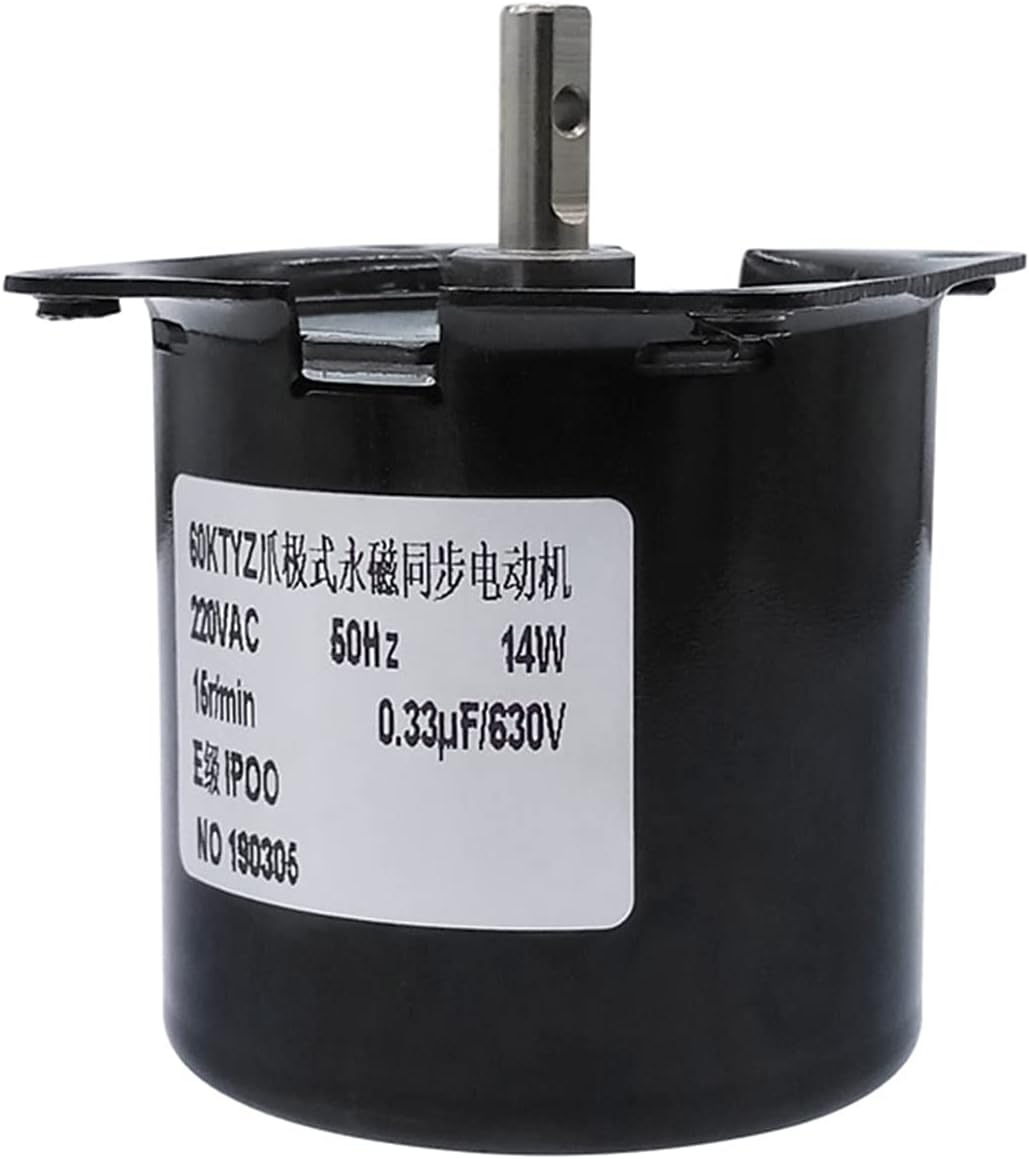 DC Motor 60KTYZ Permanent Magnet Synchronous AC220V 14W Gear 2.5/5/10/15/20/30/50/60/80/110rpm(80rpm)