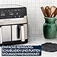 Jamie Oliver by Tefal Dual Drawer Heißluftfritteuse, Doppelkammer, 2 unabhängige Garzonen, 8 automatische Programme, 8,3 L Gesamtfüllmenge, Schwarz/Edelstahl, EY90JDE1