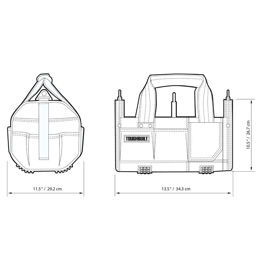 Toughbuilt TOU-81-12 - 12 pulgadas modular de asas - negro/amarillo