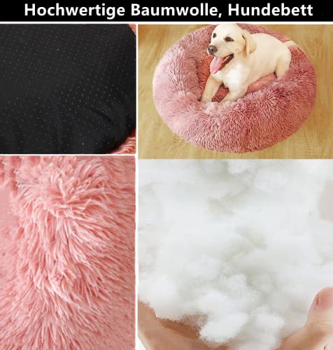 rngcpto Katzenbett Flauschig, Hundekissen Flauschig, Hundebett Plüsch Rund Katzenbett Hundekissen Katzenkissen Hundekörbchen Donut Waschbar (40cm, Lila)