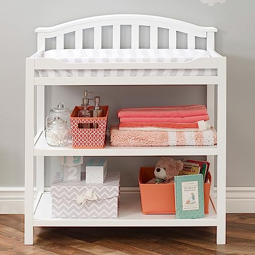 Image of Sorelle Furniture Berkley Baby Dresser - Dresser for Nursery, Kids Bedroom Furniture, Dresser Drawers, Nightstand for Child's Room with Drawers, Nursery Furniture for Infant -White