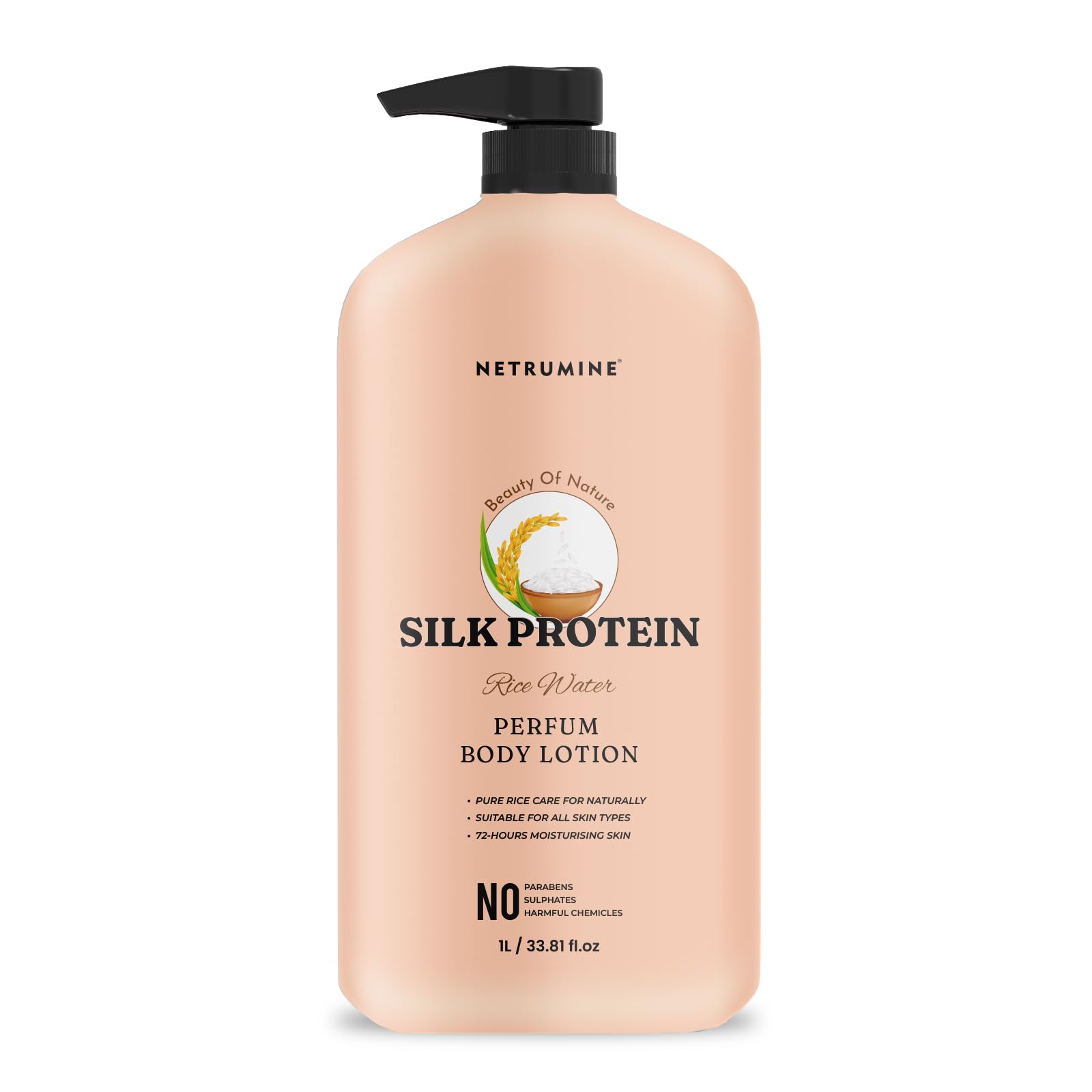 Silk Protein Rice Water Perfume Body Lotion for Women & Men | 72 Hours Moisturizing Skin Care Lotion | Deep Nourishing Hydrating Formula with Rice Water & Silk Protein | Suitable for All Skin Types | Paraben & Sulphate Free | Daily Use Body Lotion-image-10