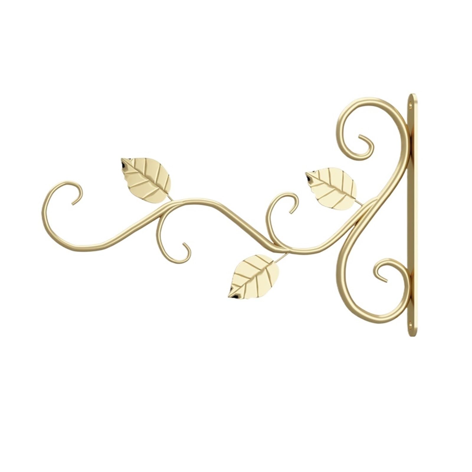 HUWOYG Wall Mounted Flower Pot Hanger Multifunction Iron Lanterns for Planters Bird Feeders for Plants(Gold)