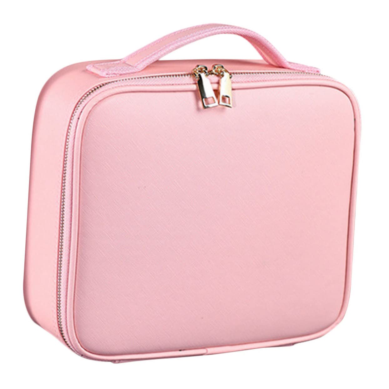 Beaupretty Bolsa de Maquillaje y Gran Capacidad para Mujer de Material Sintético PU con Compartimentos Ajustables Organizador Portátil Adecuado para Viajes y Trabajo