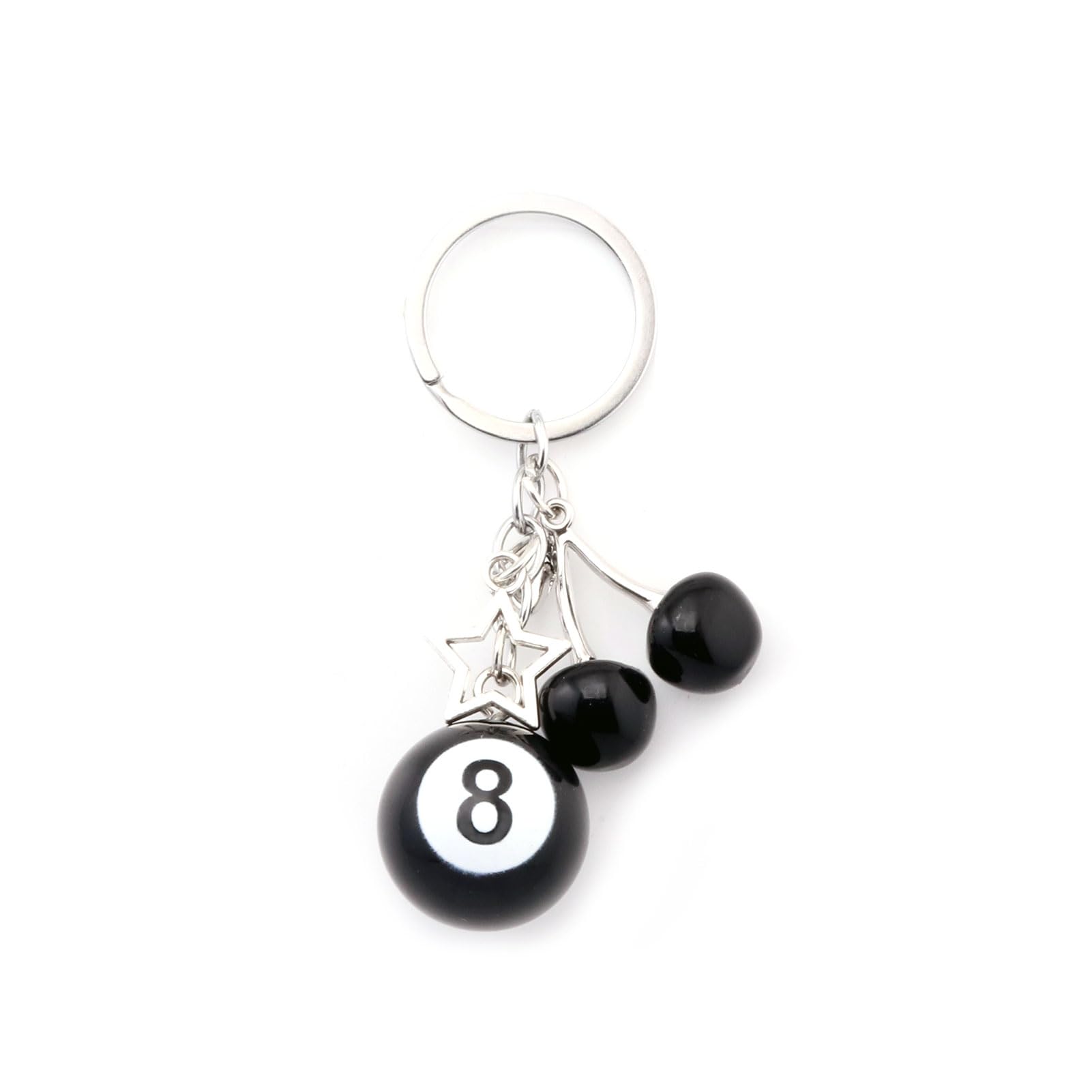 8 Ball Dice Charm Keychain,Cute Bag Purse Handbag Backpack Accessories